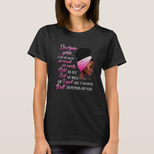Scorpio Girl Depends On You Zodiac Birthday  Black T-Shirt