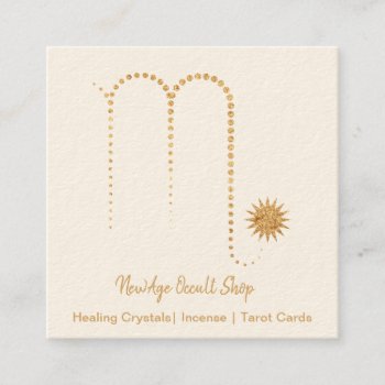 Scorpio Gold Sparkle Square Business Card by businesscardsforyou at Zazzle