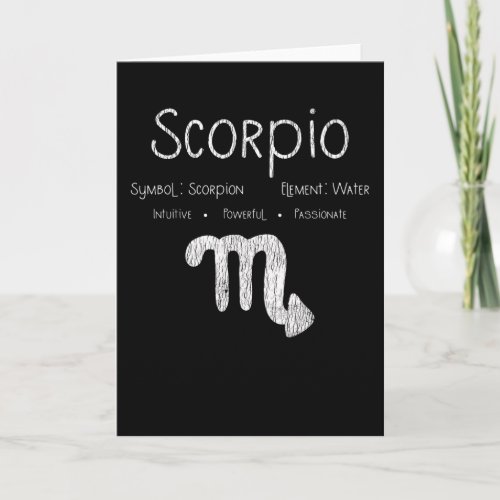 Scorpio Horoscope Astrology Star Sign Birthday Card