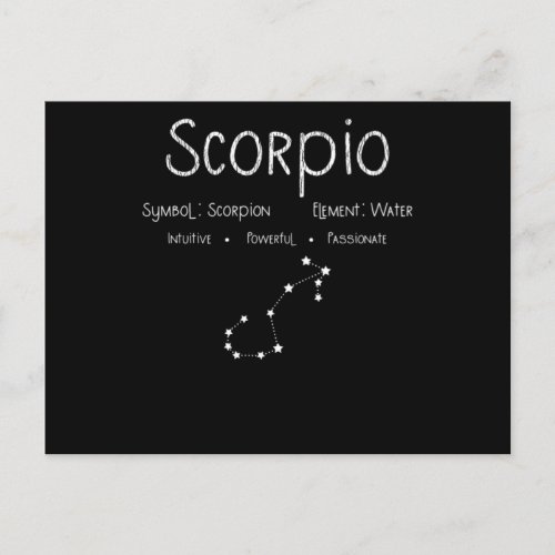 Scorpio Horoscope Astrology Star Sign Birthday Postcard