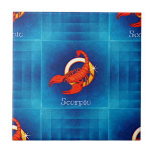 scorpio horoscope ceramic tile