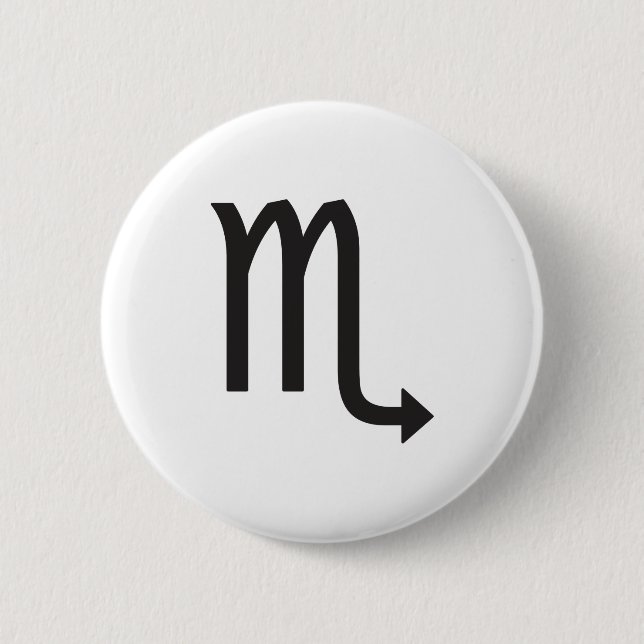 SCORPIO, HOROSCOPE SYMBOL BUTTON (Front)