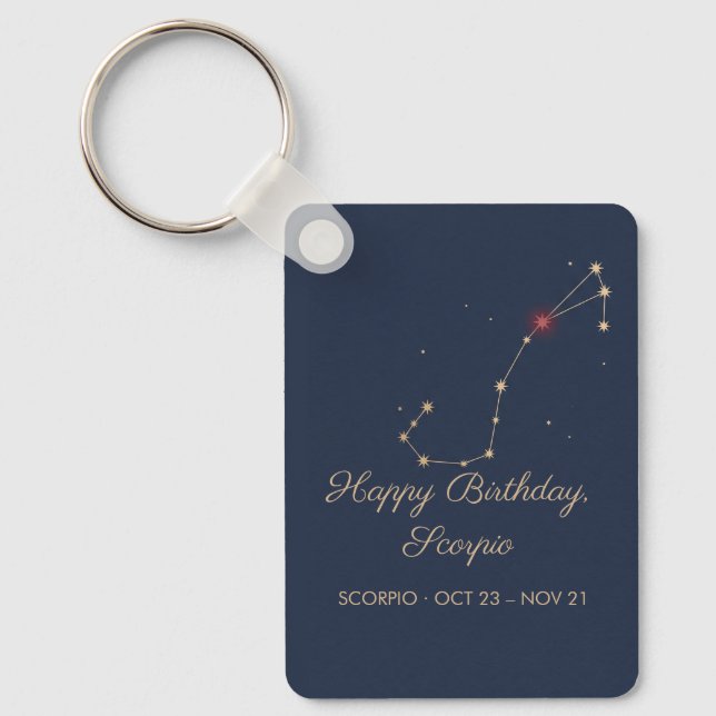 Scorpio Keychain with the Scorpius constellation