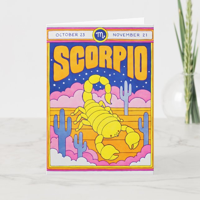 Scorpio Letterpress Card (Front)