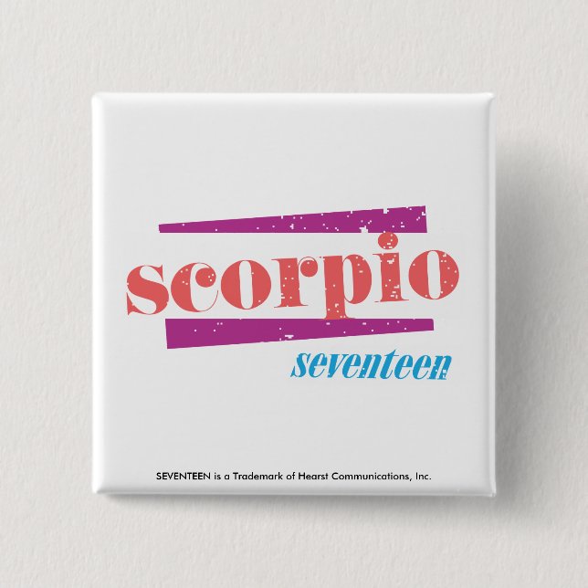 Scorpio LtPink Pinback Button (Front)