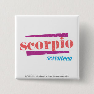 Scorpio LtPink Pinback Button
