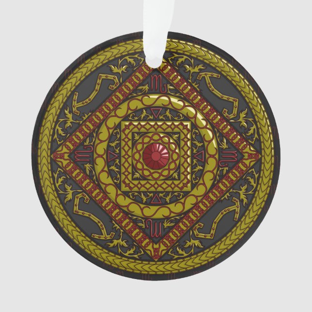 Scorpio Mandala Acrylic Ornament (Front)