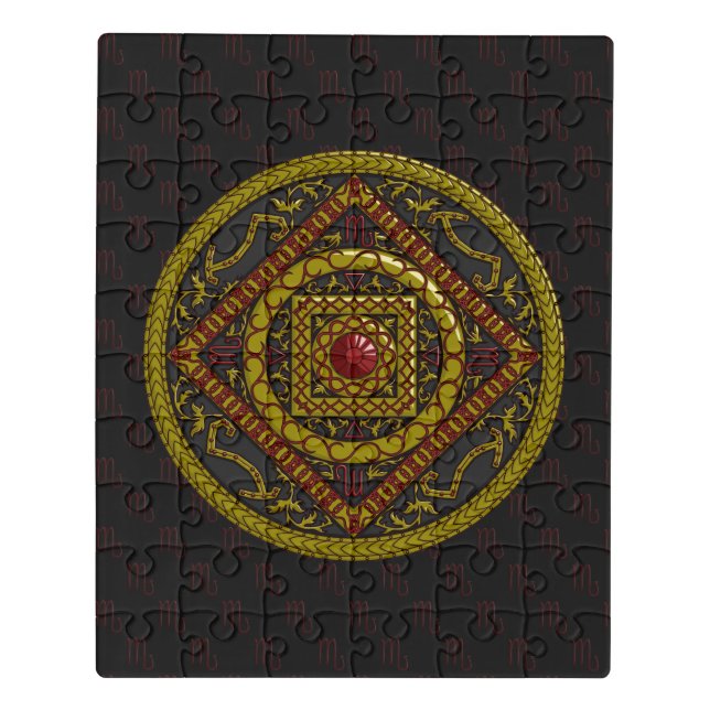 Scorpio Mandala Acrylic Puzzle (Puzzle Vertical)