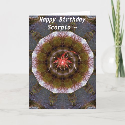 Scorpio Mandala Birthday Card