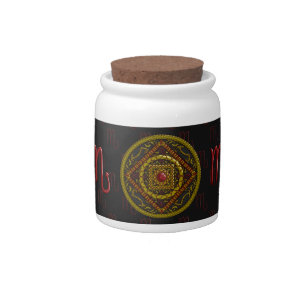 Scorpio Mandala Candy Jar