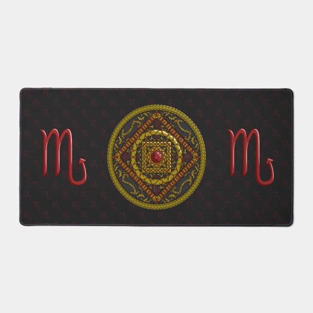 Scorpio Mandala Desk Mat (Front)