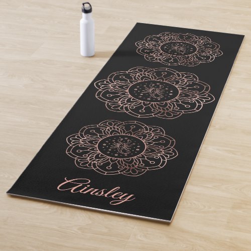 Scorpio Mandala Personalized Rose Gold Yoga Mat