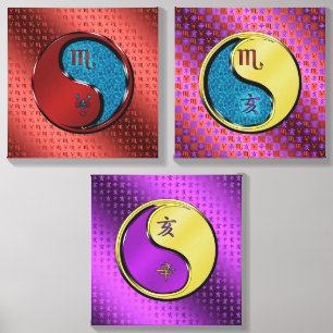 Scorpio & Metal Boar Canvas Photo Tile