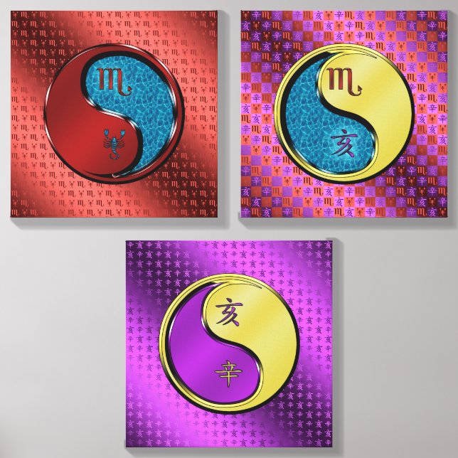 Scorpio & Metal Boar Canvas Photo Tile (Front Set)