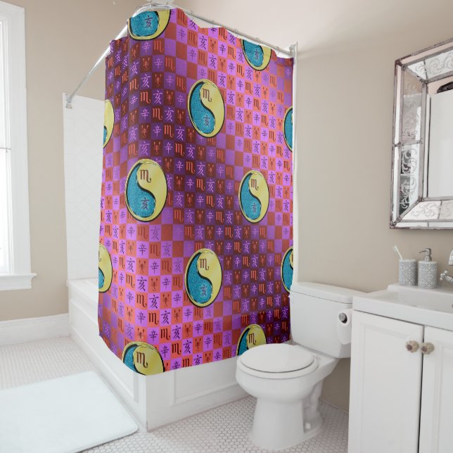 Scorpio & Metal Boar Shower Curtain (In Situ)