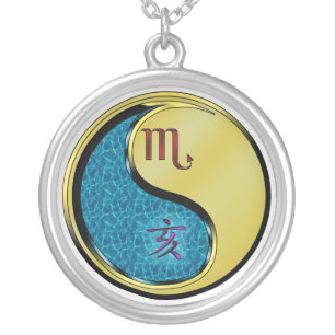 Scorpio & Metal Boar Silver Plated Necklace