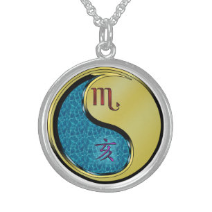 Scorpio & Metal Boar Sterling Silver Necklace