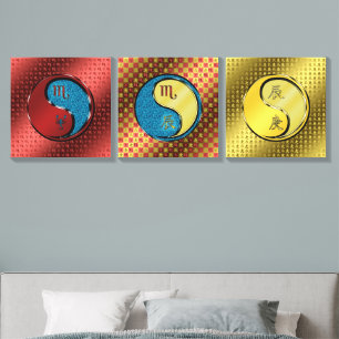 Scorpio & Metal Dragon Canvas Photo Tile
