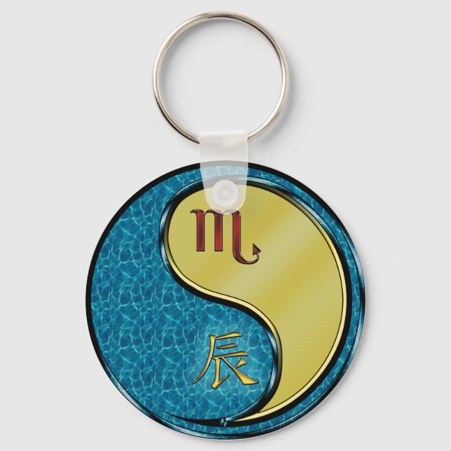 Scorpio & Metal Dragon Keychain (Front)