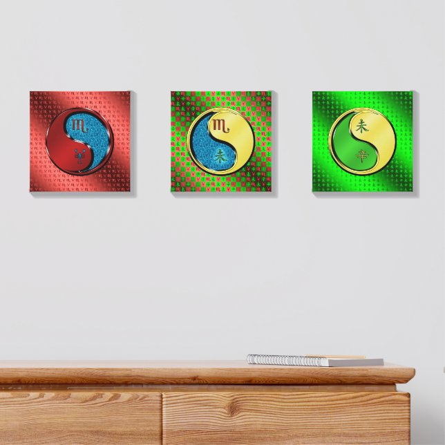 Scorpio & Metal Goat Canvas Photo Tile (Dresser)