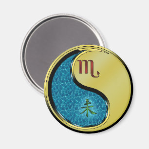 Scorpio & Metal Goat Magnet