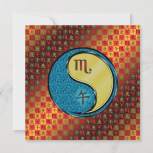 Scorpio & Metal Horse Card
