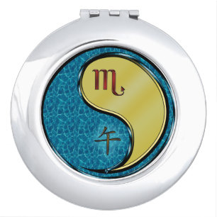 Scorpio & Metal Horse Compact Mirror