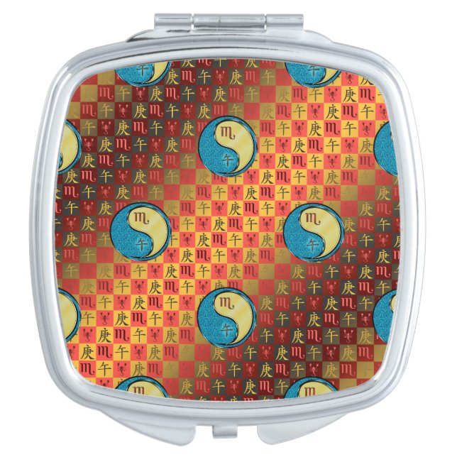 Scorpio & Metal Horse Compact Mirror (Front)