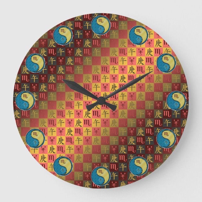 Scorpio & Metal Horse Large Clock (Front)