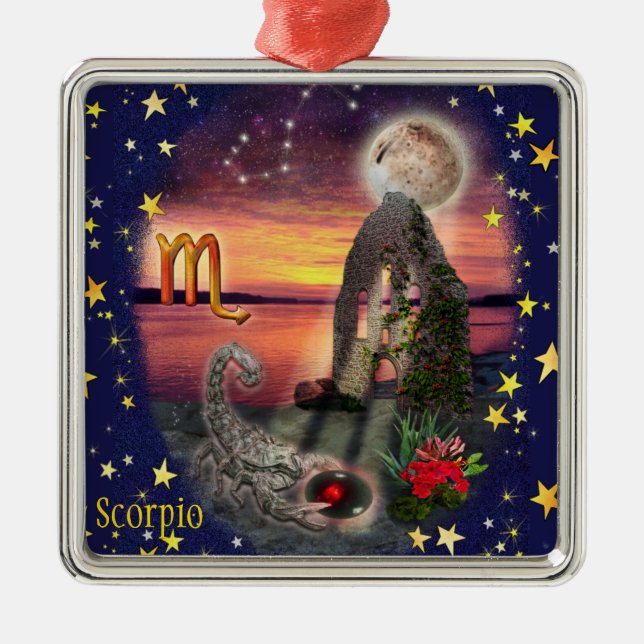 Scorpio Metal Ornament (Front)