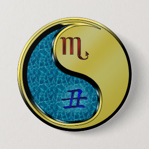 Scorpio & Metal Ox Keychain Button