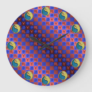 Scorpio & Metal Ox Large Clock