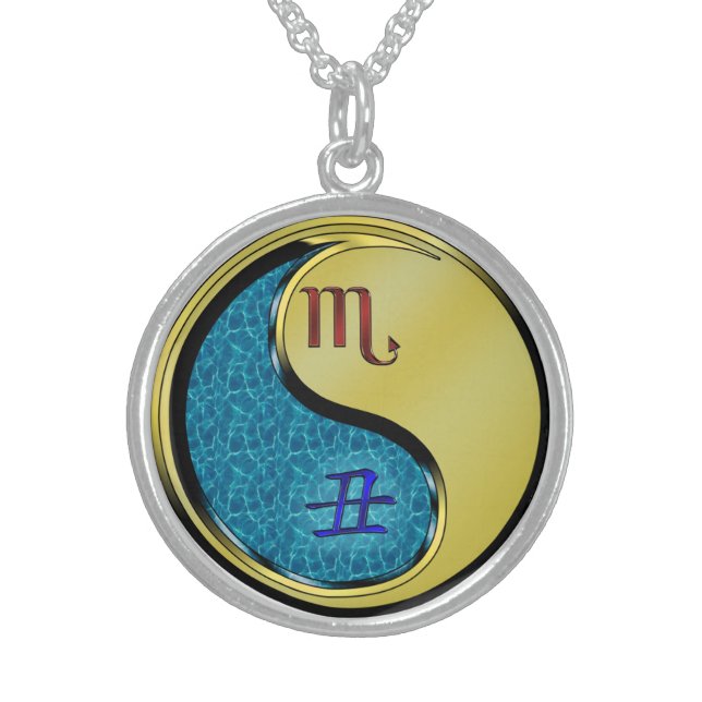 Scorpio & Metal Ox Sterling Silver Necklace (Front)
