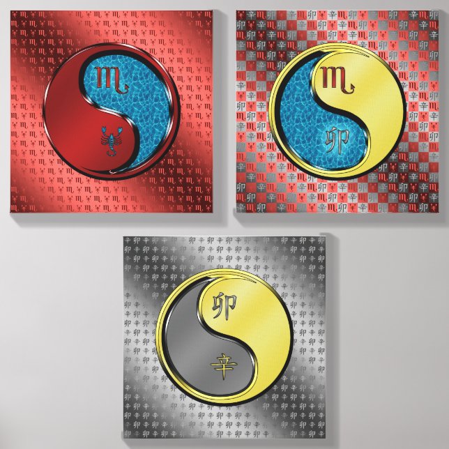 Scorpio & Metal Rabbit Canvas Photo Tile (Front Set)