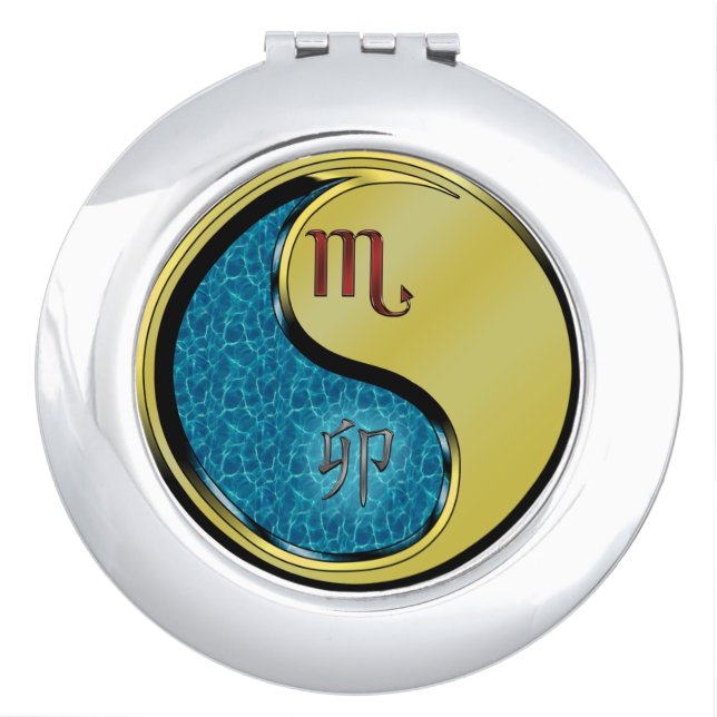 Scorpio & Metal Rabbit Compact Mirror (Front)