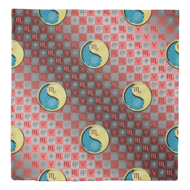 Scorpio & Metal Rabbit Duvet Cover (Front)