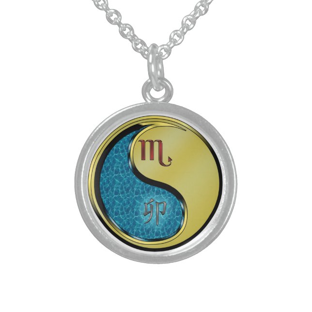 Scorpio & Metal Rabbit Sterling Silver Necklace (Front)