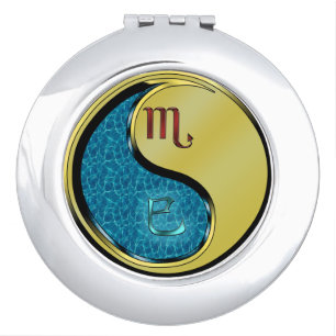 Scorpio & Metal Snake Compact Mirror