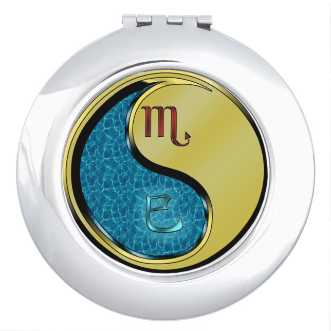 Scorpio & Metal Snake Compact Mirror (Front)