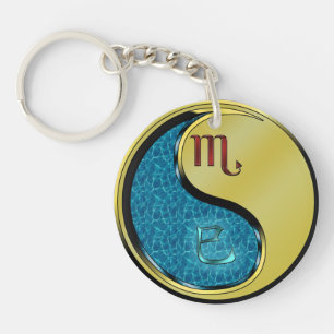 Scorpio & Metal Snake Keychain