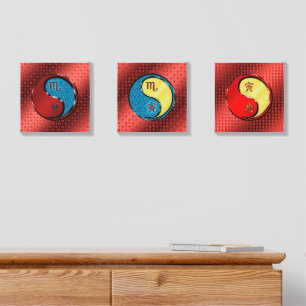 Scorpio & Metal Tiger Canvas Photo Tile