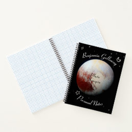 Scorpio Monogram Typography Pluto Zodiac Cosmic  Notebook