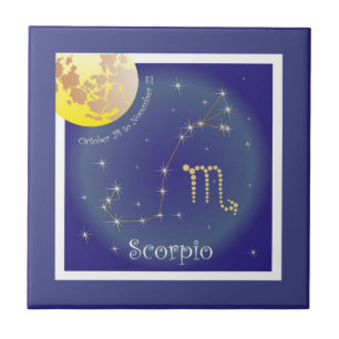 Scorpio October 24 to November 22 Fotofliese Ceramic Tile
