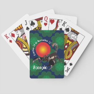 Scorpio October 24 to November 22 playing cards