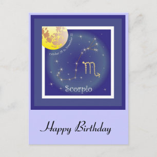 Scorpio October 24 to November 22 Postkarte Postcard