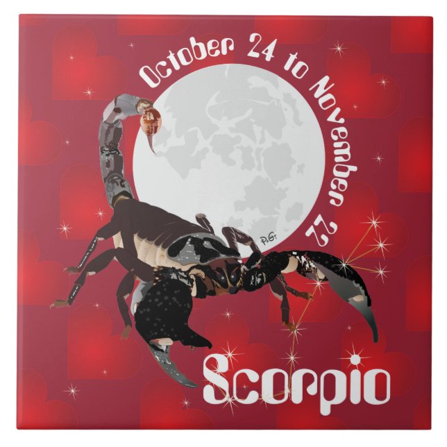 Scorpio October 24 to November 22 Tile (Front)