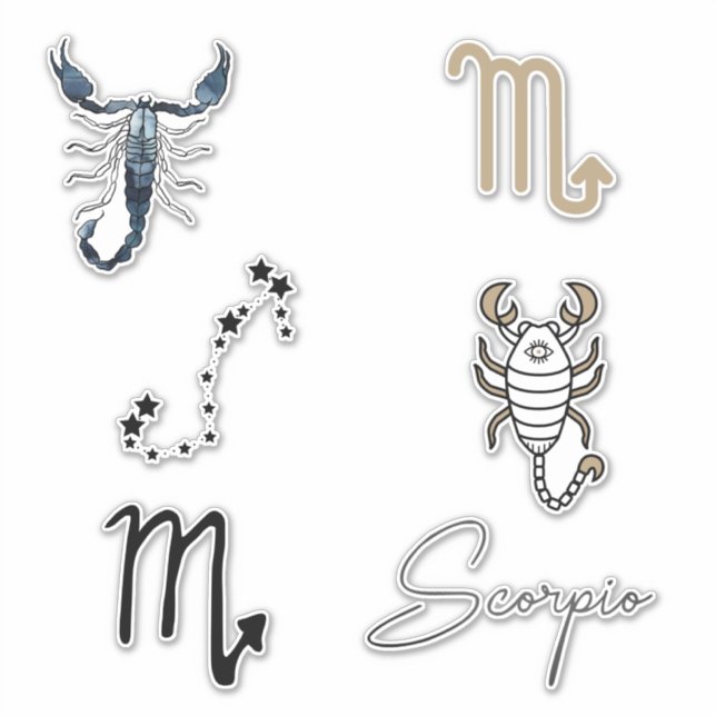 Scorpio October November birthday astrology zodiac Sticker (Front)