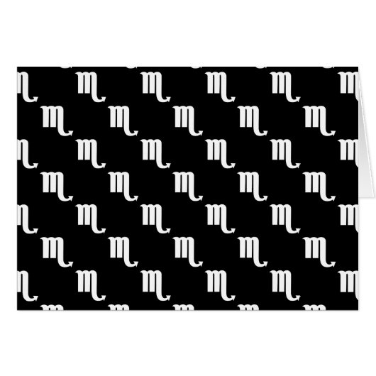 Scorpio Pattern Black and White Cards (Front Horizontal)