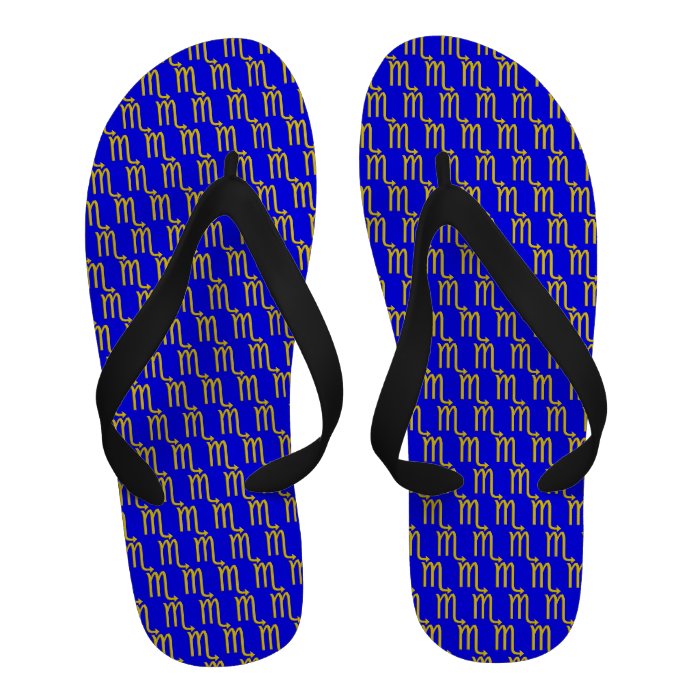 Scorpio Pattern Flip Flops