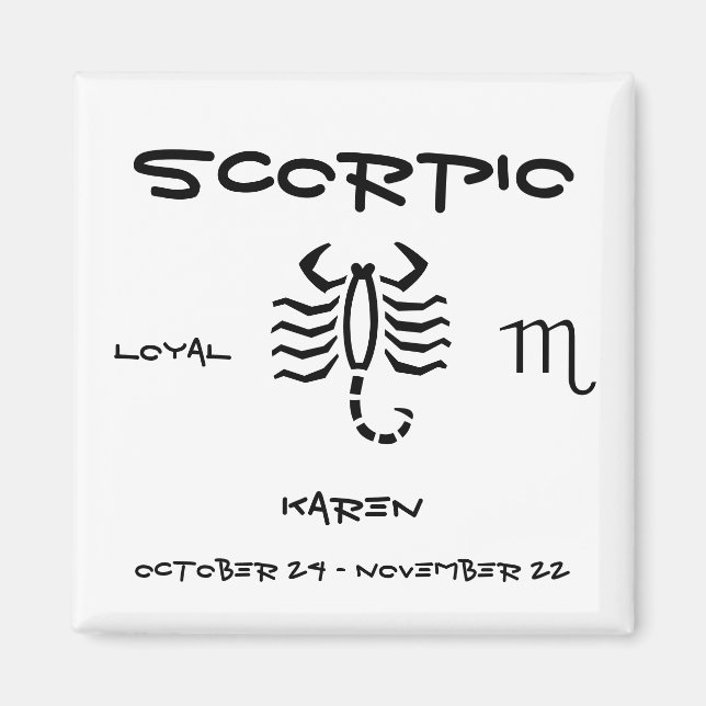 Scorpio Personalize Magnet (Front)